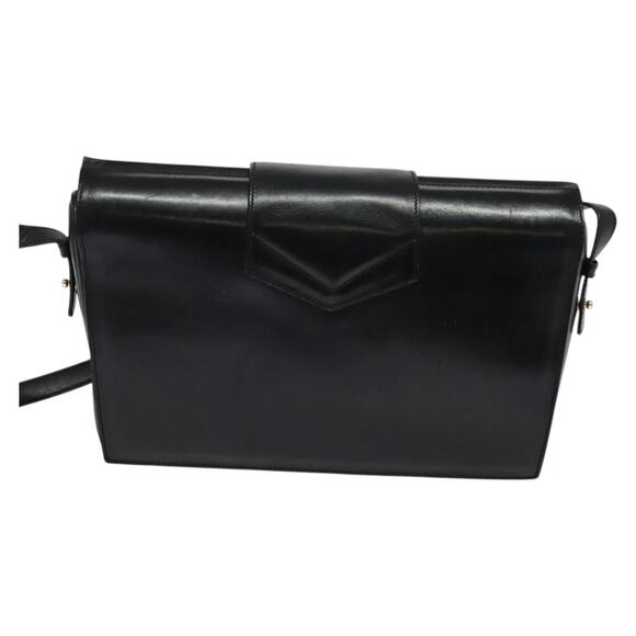 CELINE Shoulder Bag Leather Black Gold - Picture 3 of 12